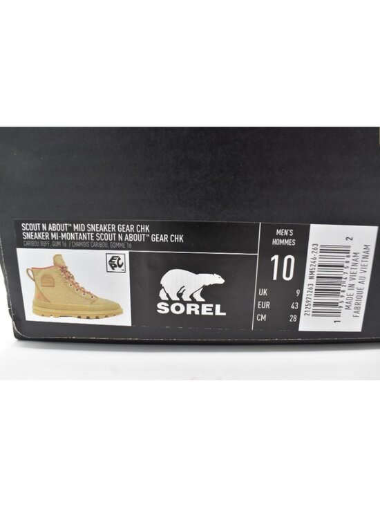 Sorel Mens Size 10 Scout N About Mid Lace Up Caribou Buff Chukka Sneaker Boots main image 5